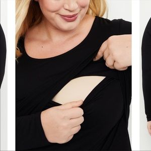 Plus size nursing top black  3X